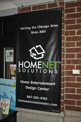 Homenet Solutions. Interior banner to bring attention to store front. 